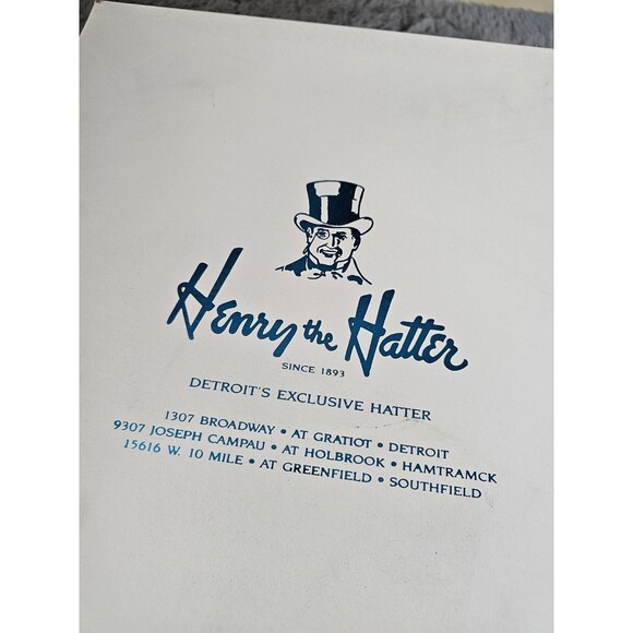 Henry The Hatter Detroit Mens Size 6 7/8 Brown Genuine Fur Felt Derby Fedora Hat - Picture 16 of 16